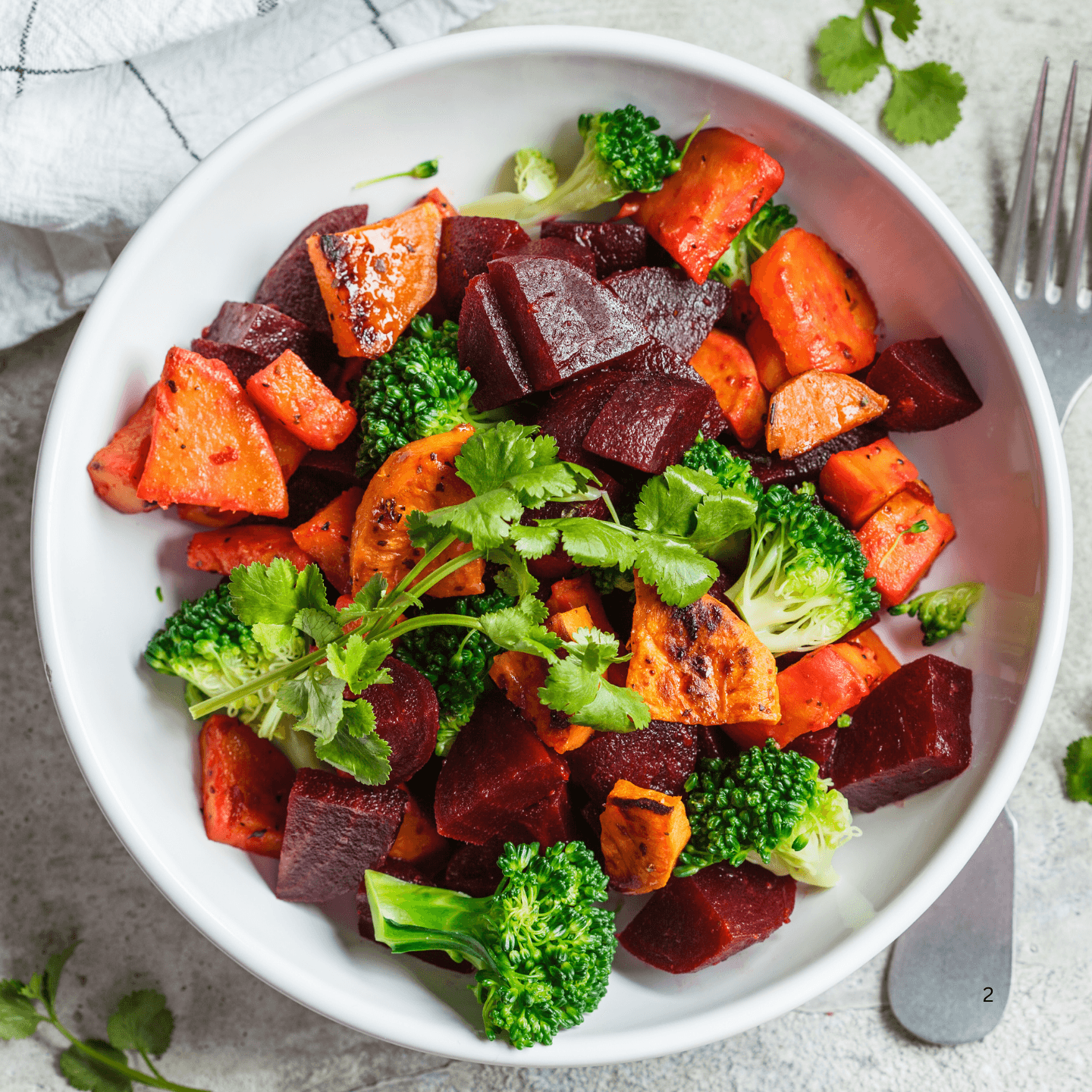 🧑🍳 Week 2 Recipe: Baked Sweet Potato, Beetroot & Broccoli Salad challenge banner